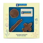 Coffret de chocolats sur le thème du voyage