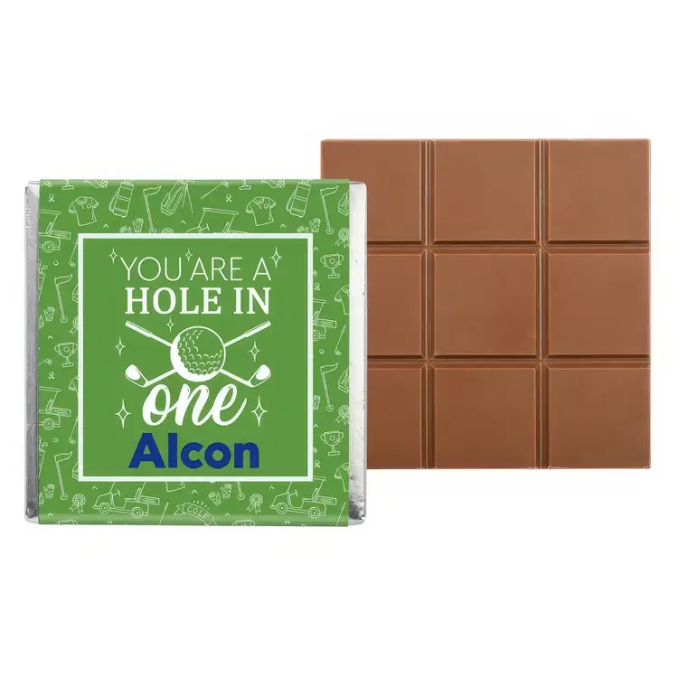 Coffret de deux tablettes de chocolat sur le thème du golf #3