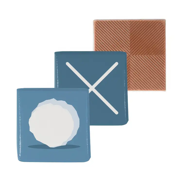 Coffret de jeu tic-tac-toe en chocolat #4