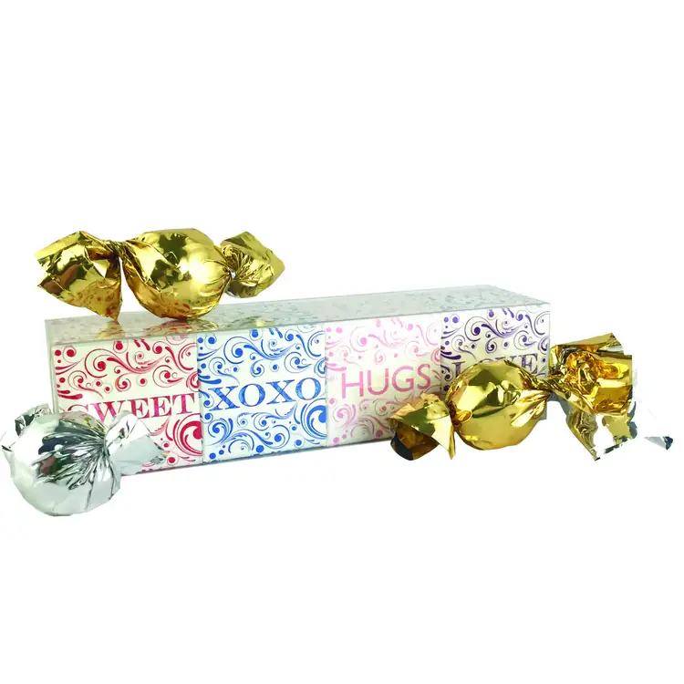 Coffret de quatre cubes de truffes au chocolat