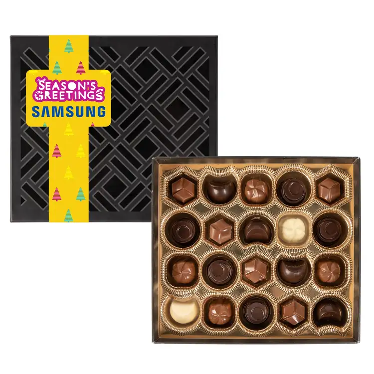 Coffret de vingt truffes avec bandeau carré