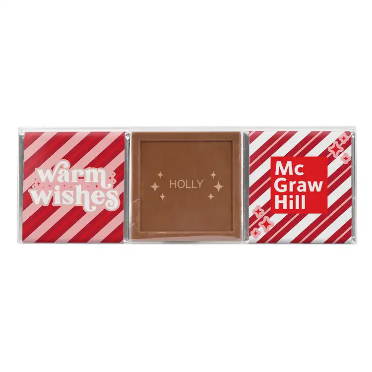 Coffret transparent de trois tablettes avec gravure individuelle #5