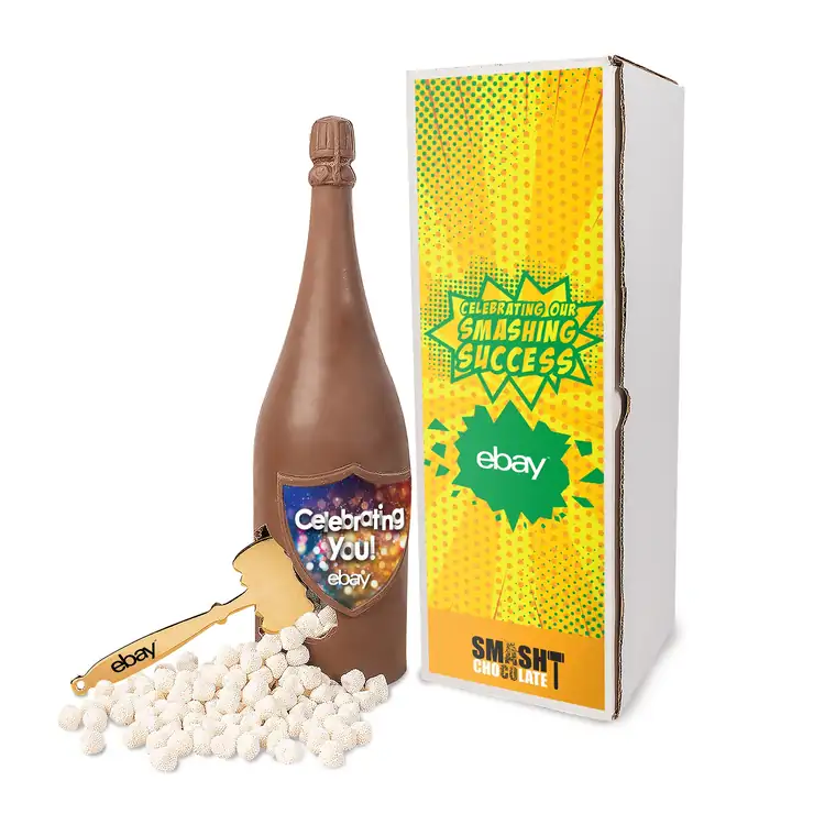 Grand chocolat à casser avec Champagne Bubbles