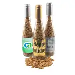 Grande bouteille cadeau en verre remplie d'arachides