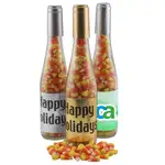 Large 11-inch Glass Gift Bottle with Candy Corn