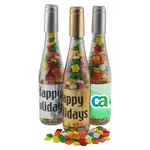 Grande bouteille cadeau en verre remplie de gommes Mini Chicklets