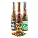 Large 11-inch Glass Gift Bottle with Jelly Beans