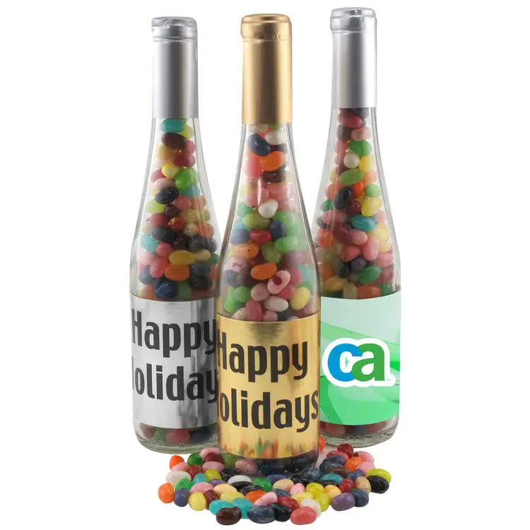 Large 11-inch Glass Gift Bottle with Jelly Belly Jelly Beans