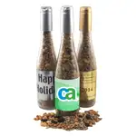 Grande bouteille cadeau en verre remplie de mélange montagnard