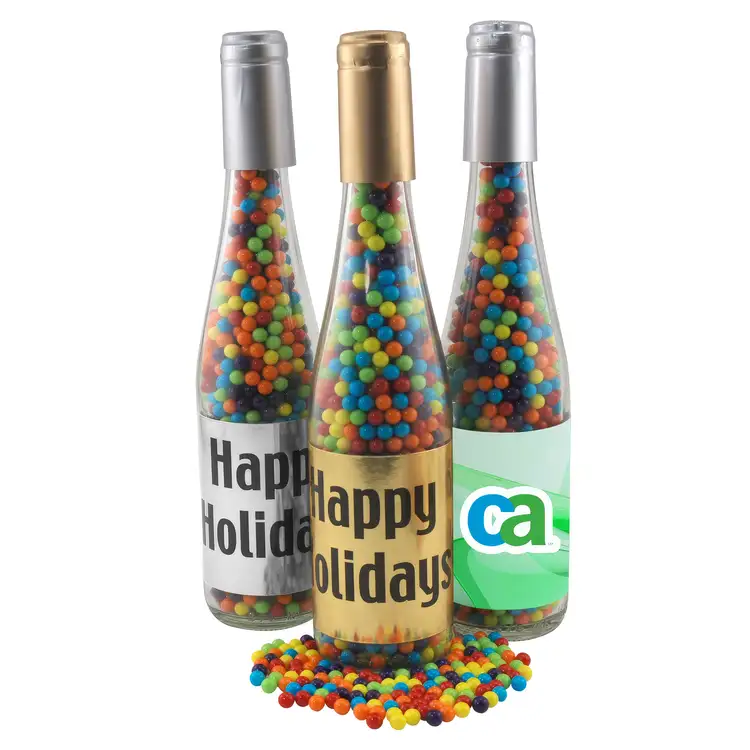 Large 11-inch Glass Gift Bottle with Mini Jawbreakers