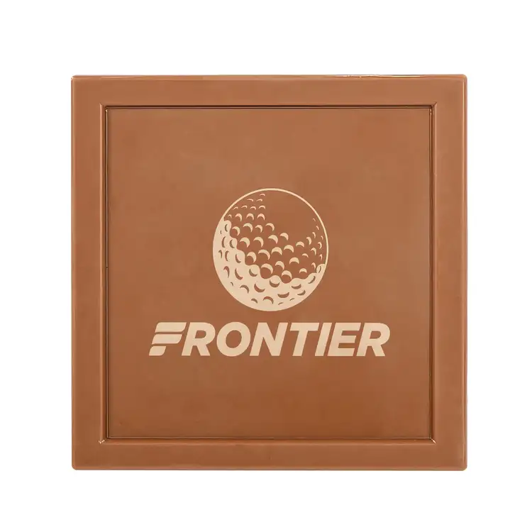 Tablette carrée de chocolat gravé sur le thème du golf #2