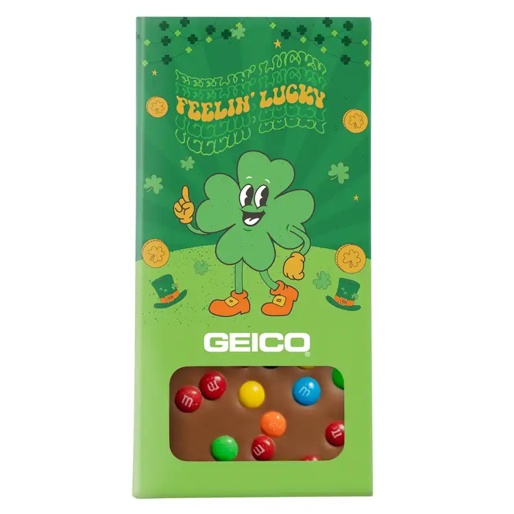 Tablette de chocolat en boîte verticale à fenêtre