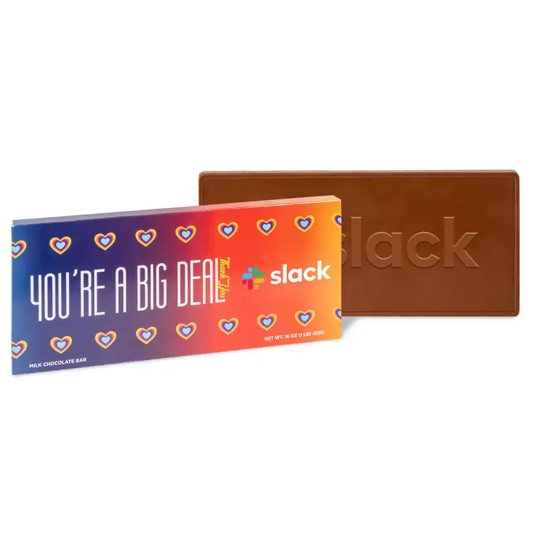 Giant 1LB Custom Molded Chocolate bar in Full Color Gift Box #2